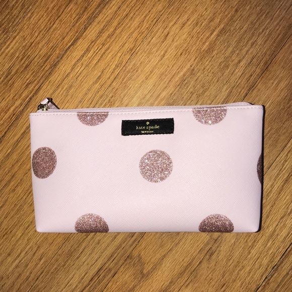 kate spade Handbags - Pink & Rose Gold Kate Spade Makeup Bag